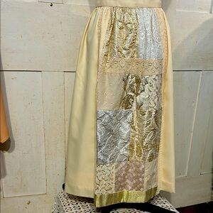 Rare RENEE OOAK Vintage skirt 1960-70s Hand-Crafted Patchwork Bohoglam Wedding